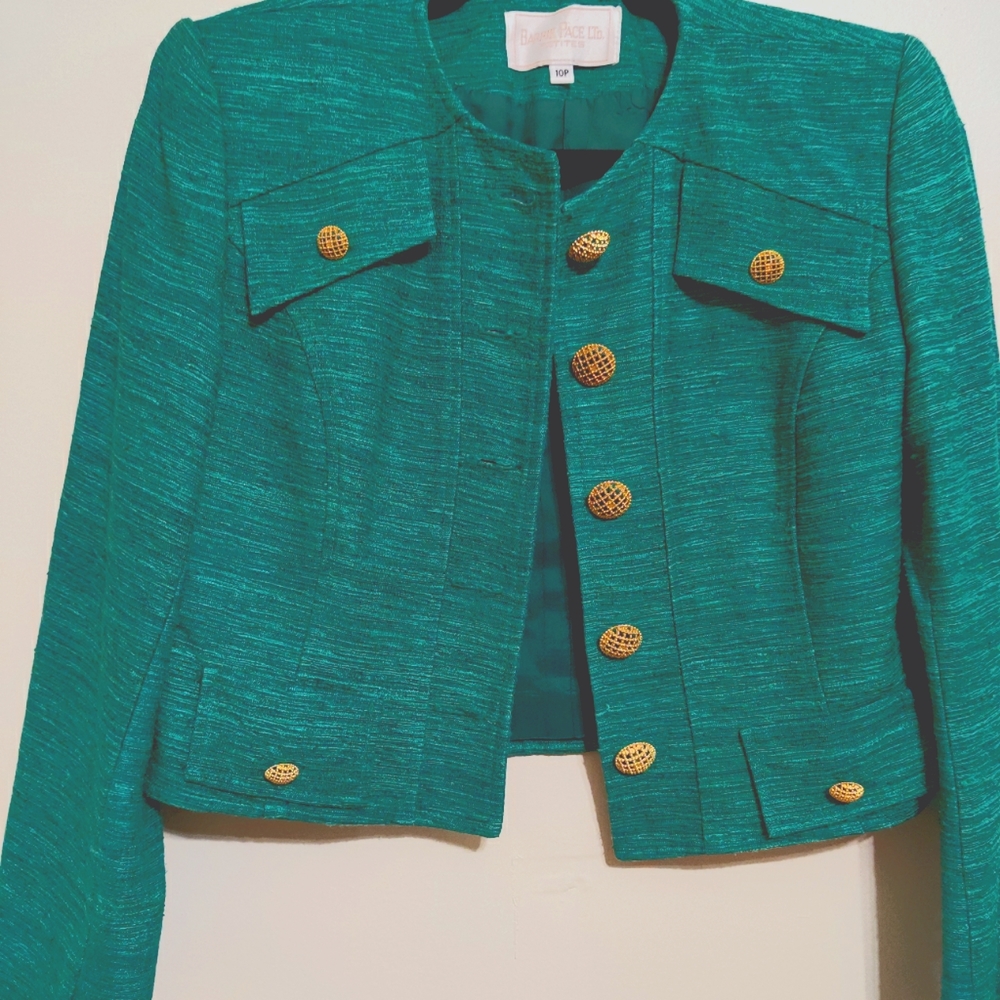 Vintage Green Blazer Size 10P